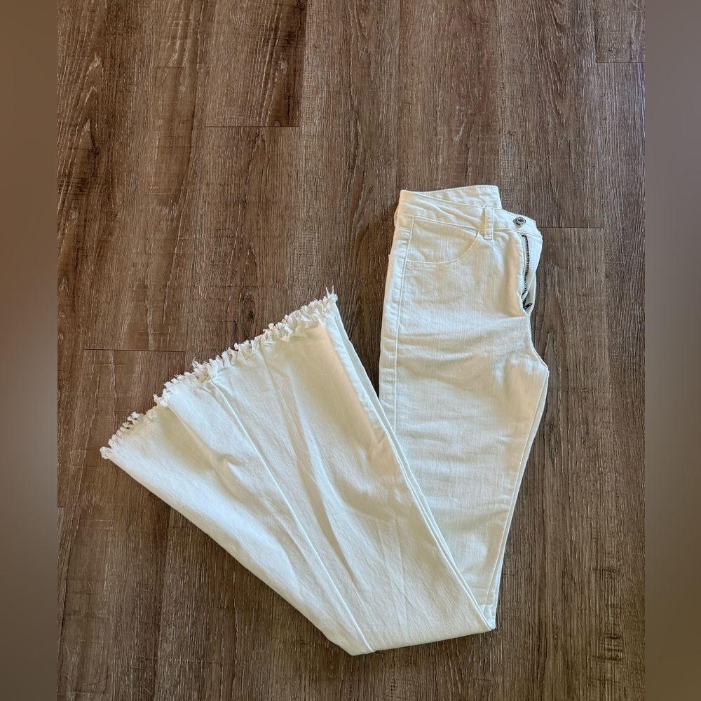 These Three Boutique White Bell Bottoms